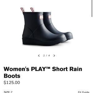 Hunter Women's Navy Short Rain Boots